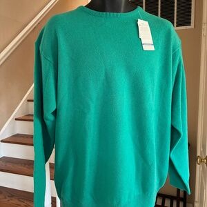 NWT Woolovers Jade Pure Lambswool Crew Neck Sweater Machine Washable Mens L
